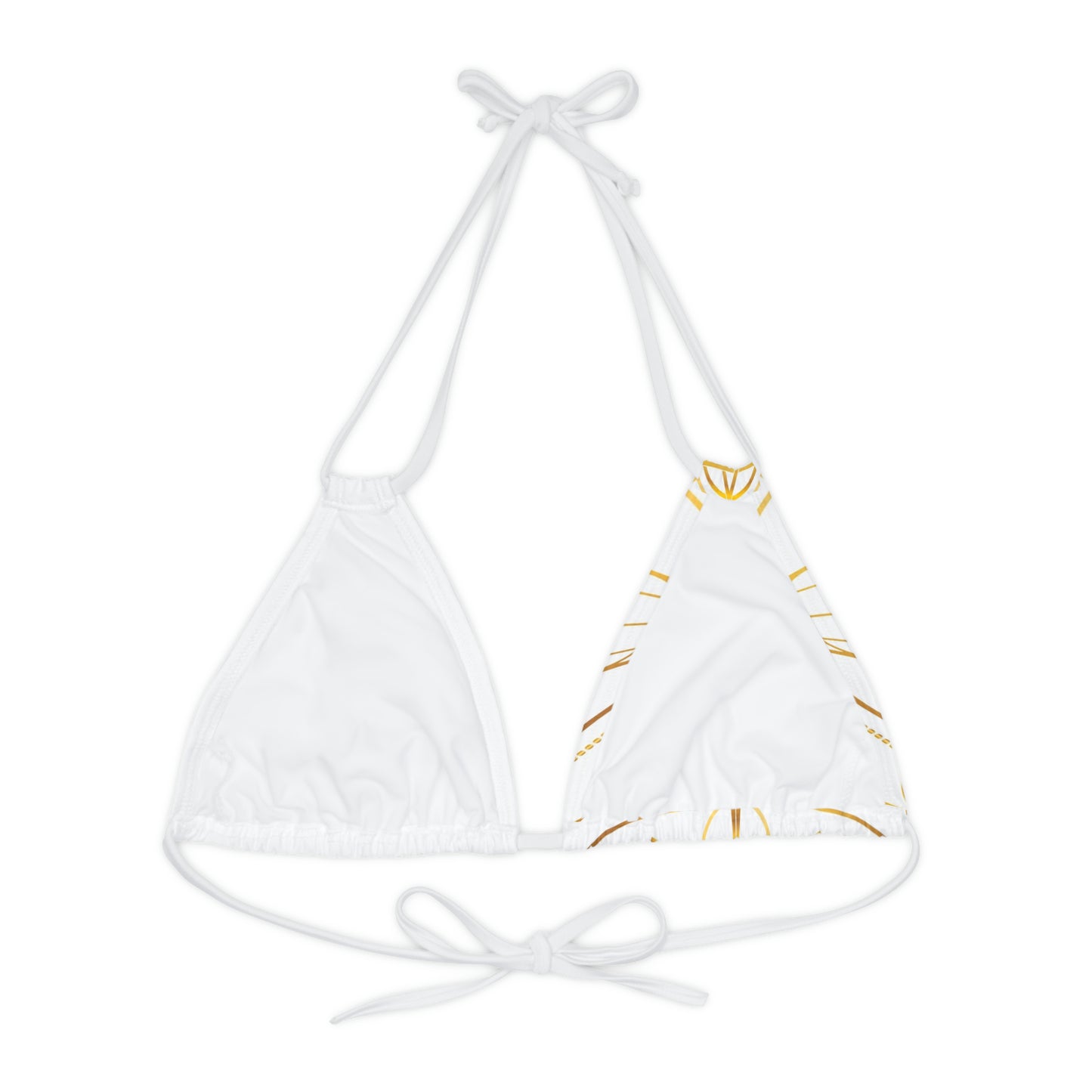 Strappy Triangle Bikini Top (AOP)