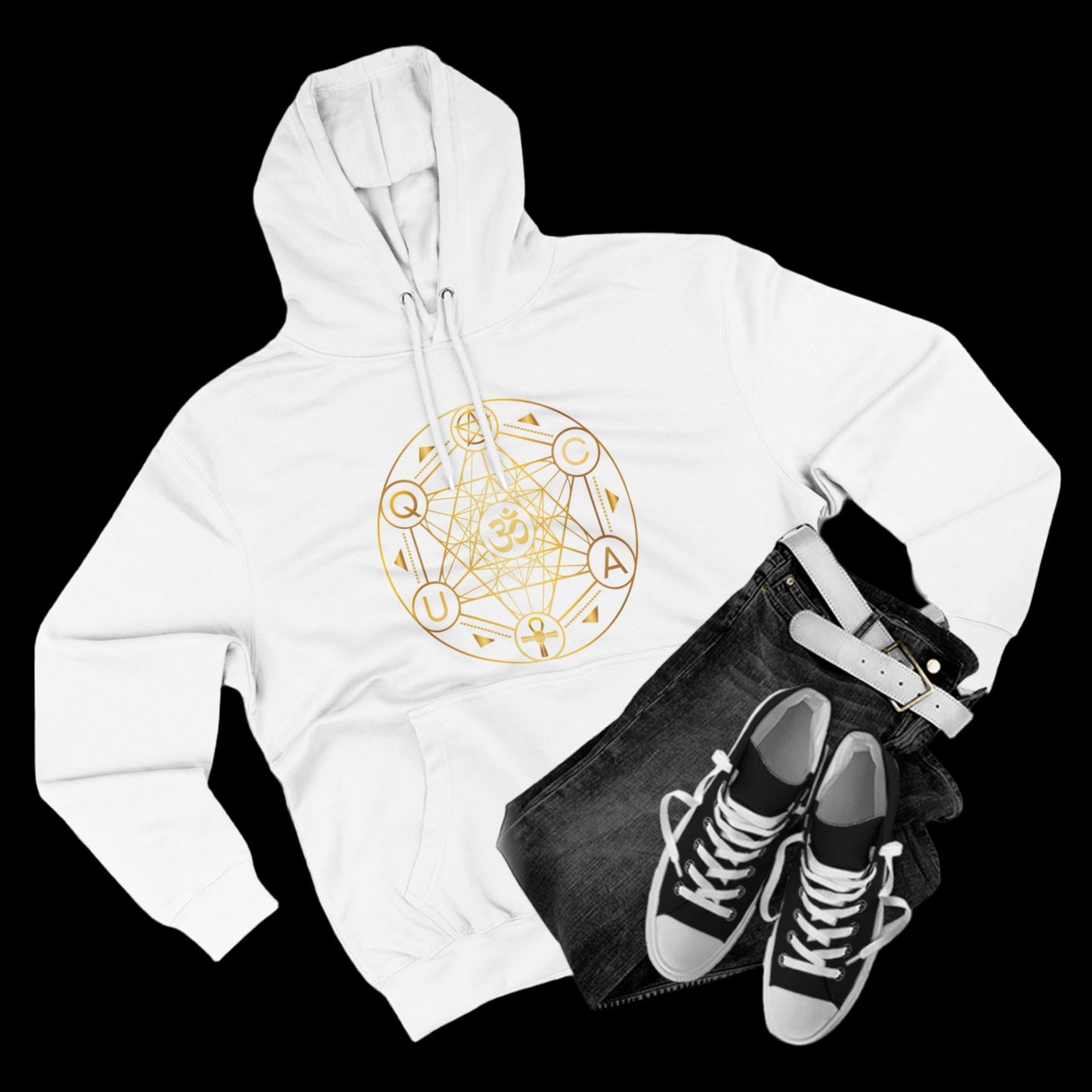 Three-Panel Fleece Hoodie